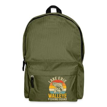 Walleye Fishing Angler - Backpack - olive green - Front