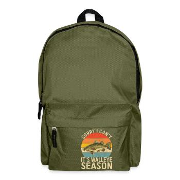 Walleye Fishing Angler - Backpack - olive green - Front