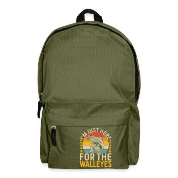 Walleye Fishing Angler - Backpack - olive green - Front