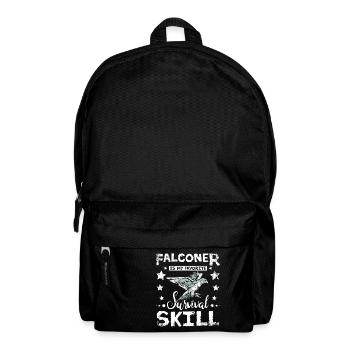 Falconer is my favorite survival skill - Rucksack - Schwarz - Vorne