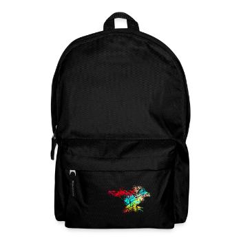 falconer splash art falcon hawk - Rucksack - Schwarz - Vorne