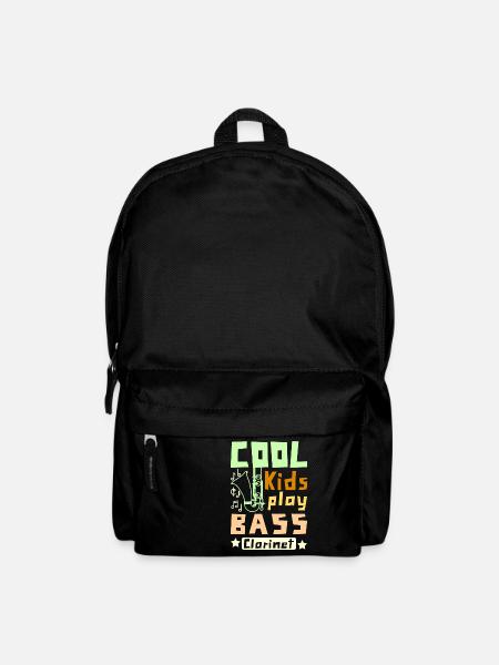 For children Cool Kids play bass clarinet - Rucksack - Schwarz
