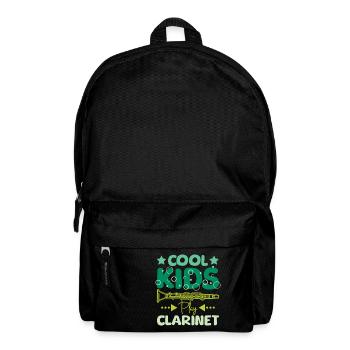 For children Cool kids play clarinet - Backpack - black - Front
