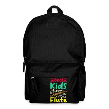 For children, cool kids play flute - Backpack - black - Front