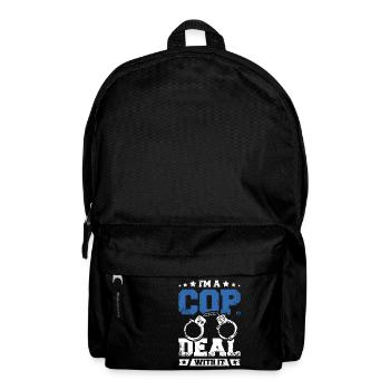 Policier, je suis un flic, je m’en occupe - Sac à dos - noir - Devant