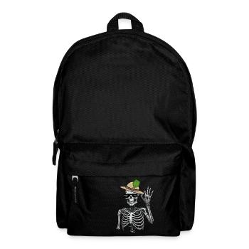 Jardinier squelette Épinards Jardinage Mime Végétarien - Sac à dos - noir - Devant