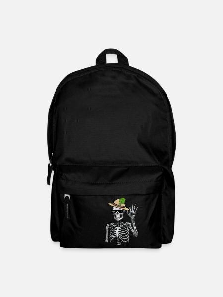 Skelett Gärtner Spinat Gärtnern Mime Vegetarier - Rucksack - Schwarz