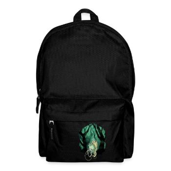 Forest, Frogs, Frog, Bicycle, Wheel, Child - Backpack - black - Front
