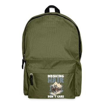 Sledding Sled Dogs - Backpack - olive green - Front