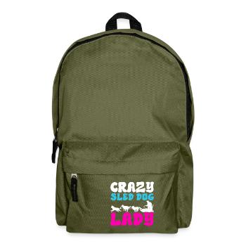 Sledding Sled dogs - Backpack - olive green - Front