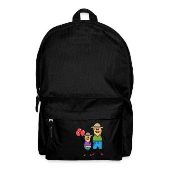 Anniversaire Père Fils Famille Enfant Cacahuètes - Sac à dos - noir - Devant