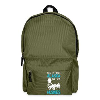 Sledding Sled dogs - Backpack - olive green - Front