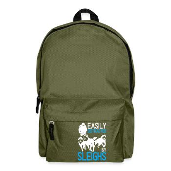 Sledding Sled dogs - Backpack - olive green - Front
