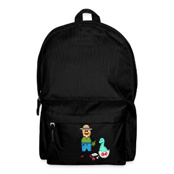 Erdnuss Tierpfleger Dino Baby Geburt Ei - Rucksack - Schwarz - Vorne