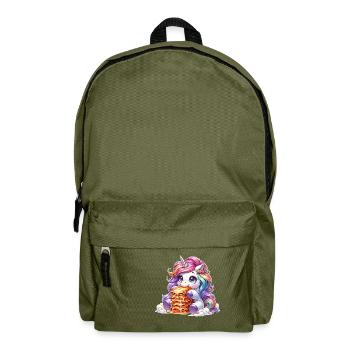 Unicorn Italian Lasagna Magical - Backpack - olive green - Front