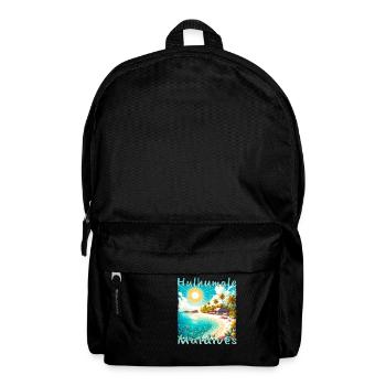 Hulhumale Malediven Sommer Strand Sonne Grunge - Rucksack - Schwarz - Vorne