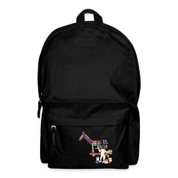 Cat Art Painter Paint Brush Artist Horse Horse - Backpack - black - Front
