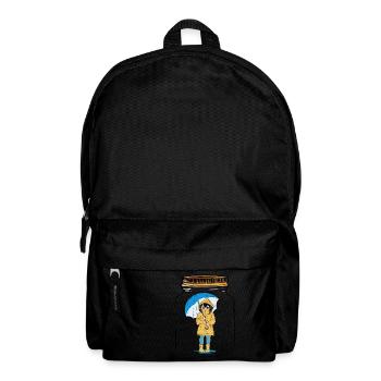 Fille Enfant Parapluie Pluie Météo - Sac à dos - noir - Devant