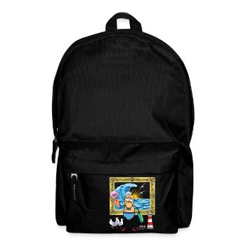 peanut funny ready for holiday bankruptcy home holidays - Backpack - black - Front