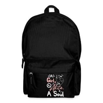 A girl a akita a soul - Backpack - black - Front