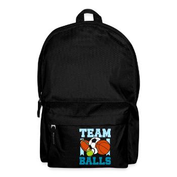 Gender Reveal Team boy team balls - Rucksack - Schwarz - Vorne