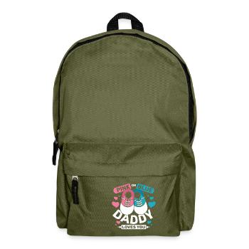 Pink or blue daddy loves you - Rucksack - Olivgrün - Vorne