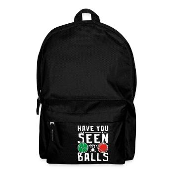 Pétanque, as-tu vu mes couilles - Sac à dos - noir - Devant