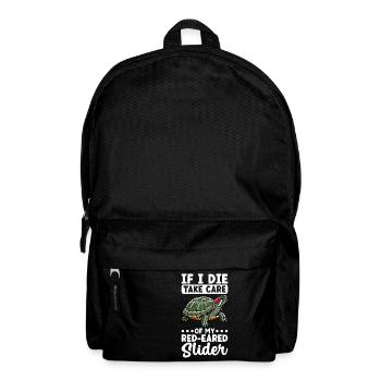 Turtle Red-eared Turtle - Backpack - black - Front