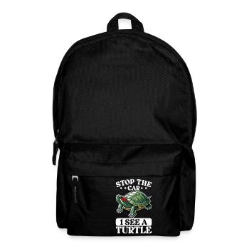 Turtle Red-eared Turtle - Backpack - black - Front