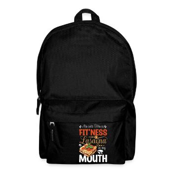J’adore les lasagnes fitness Fit’ness dans la bouche - Sac à dos - noir - Devant