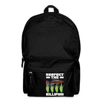 Killifish Quarium Fish - Backpack - black - Front