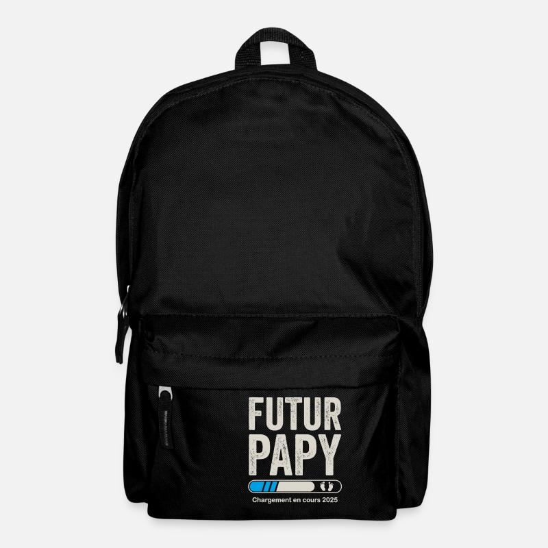Futur Papy 2025 Annonce Grossesse Papy - Sac à dos - noir