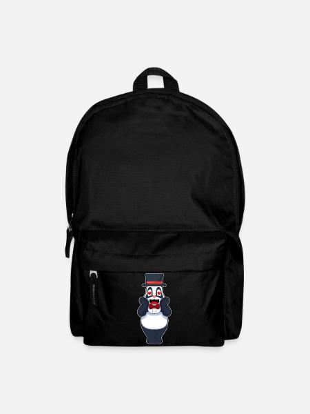 Panda Bräutigam Herz Hochzeit - Rucksack - Schwarz