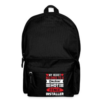 Zauninstallateur Zaunbauer Fence Installer - Rucksack - Schwarz - Vorne