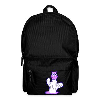 Cactus Owl Sitting Cacti Night Bird Cute Cute - Backpack - black - Front