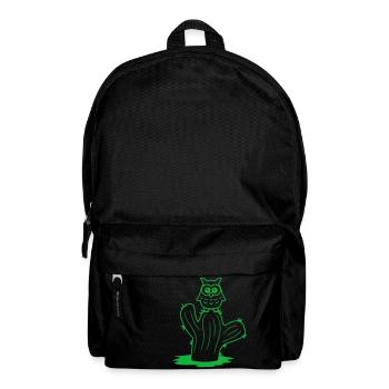 Cactus Owl Sitting Cacti Night Bird Cute Cute - Backpack - black - Front