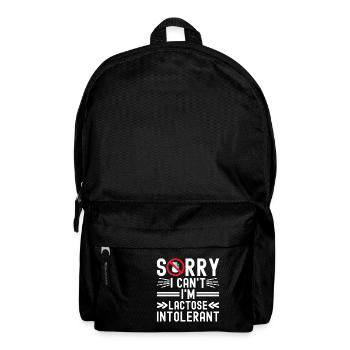 Lactose intolerance Lactose intolerant - Backpack - black - Front