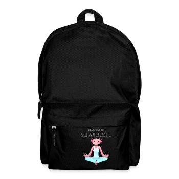 Bleib ruhig, sei Axolotl - Rucksack - Schwarz - Vorne