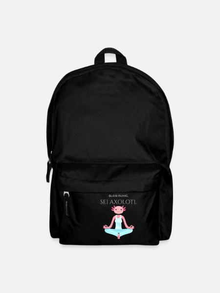 Stay calm, be axolotl - Backpack - black