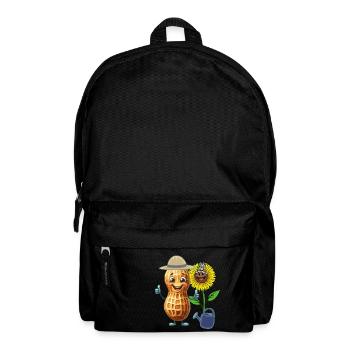 Peanut Hippie Sunflower Gardener Garden Nut - Backpack - black - Front