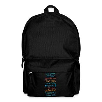 Vivre simple 2 - Sac à dos - noir - Devant