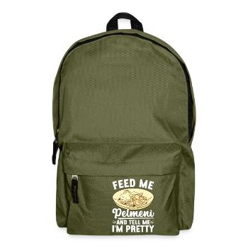 Pelmeni Russian Cuisine - Backpack - olive green - Front