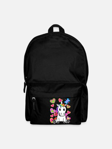 Einhorn Einhörner Kinder Kind - Rucksack - Schwarz