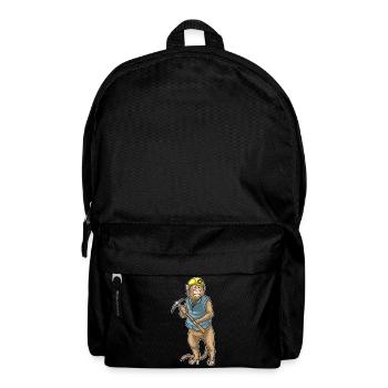 Affe Bergarbeiter Spitzhacke Bergbau - Rucksack - Schwarz - Vorne