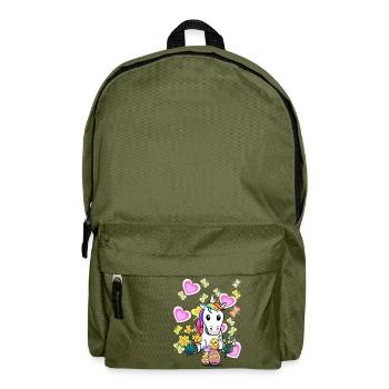 Licorne oeuf de Pâques poussin Licornes enfants - Sac à dos - vert olive - Devant
