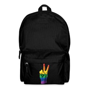 PRIDE PEACE HAND - peace & love - Backpack - black - Front