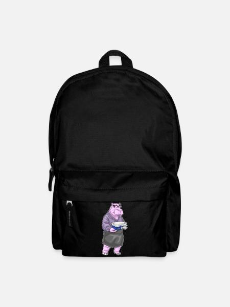 Bureau du Secrétaire Hippopotamus Paper Stack - Sac à dos - noir