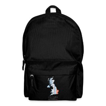 Großbritannien – Klimageschichte Warming Stripes Kartendruck - Rucksack - Schwarz - Vorne