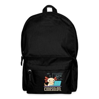 Codesolotl Pun Design for Axolotl Lovers - Backpack - black - Front