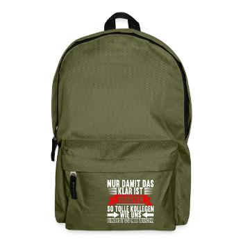 Abschiedsgeschenk Jobwechsel Kollege - Rucksack - Olivgrün - Vorne